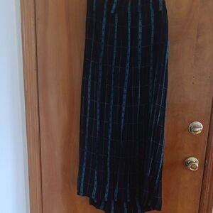 Elegant Black and Blue Plaid Skirt